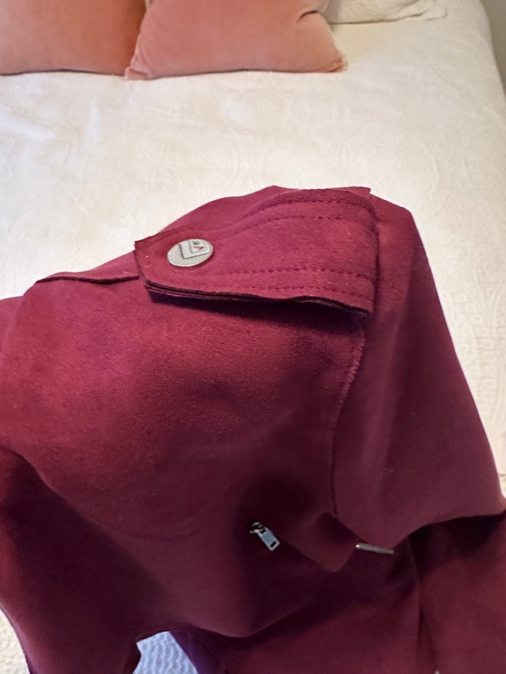 Tahari Deep Plum Zip-Front Blazer Jacket - Picture 15 of 16